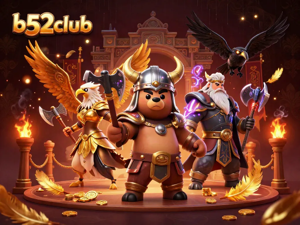 Engage with the excitement of b52club through a dynamic scene filled with vibrant gambling elements.