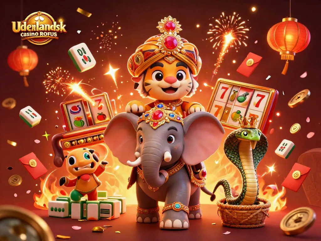 Experience the excitement of udenlandsk casino uden ROFUS with dazzling visuals of winning slot machines and joyful celebrations.