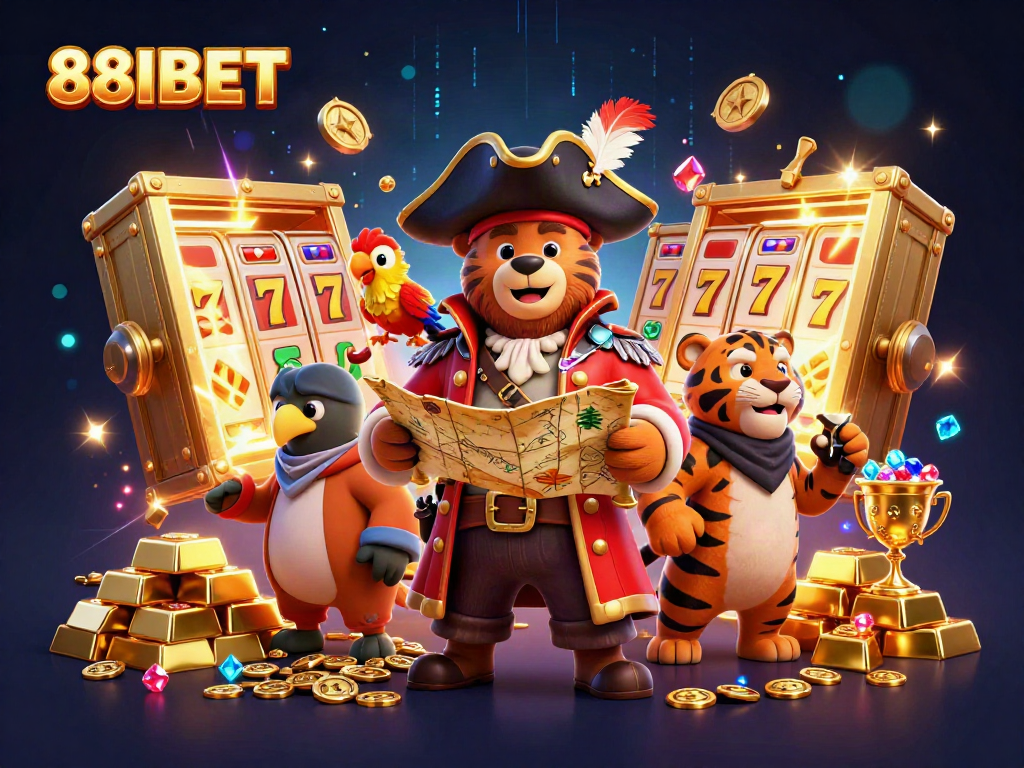 Experience the thrill of winning at 88IBET with our vibrant 3D casino illustration.