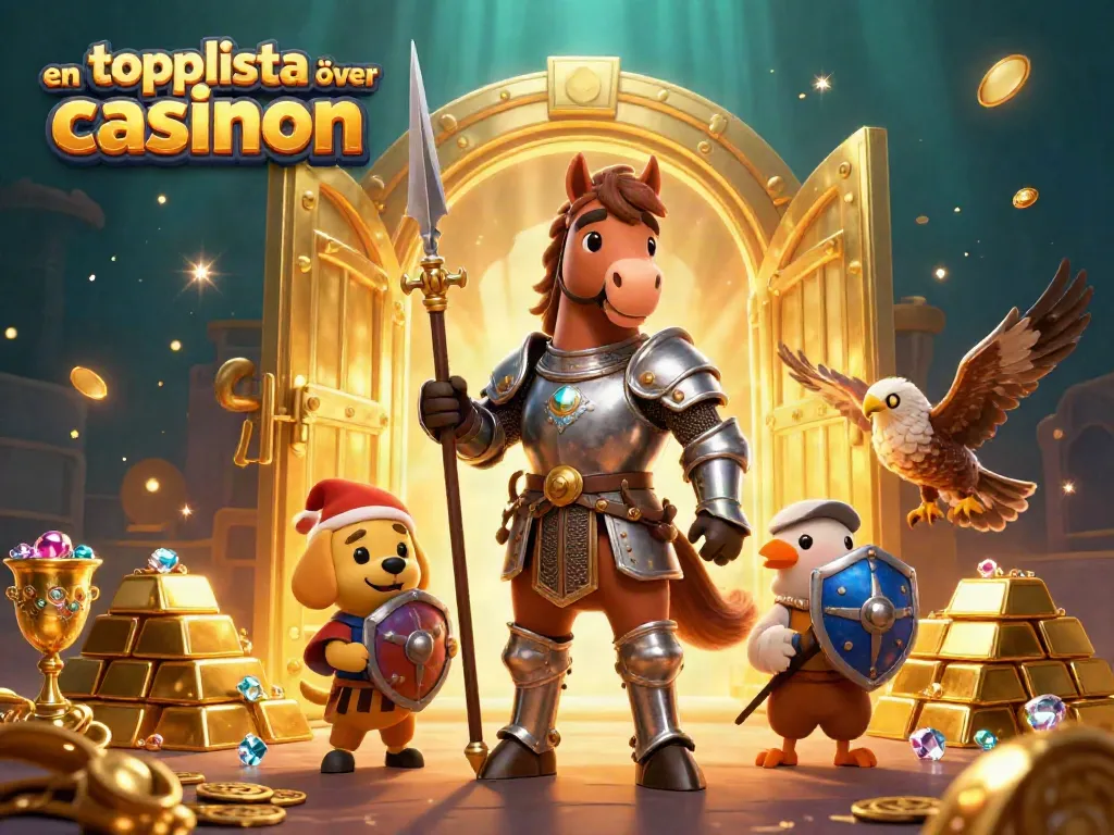 Följ med i en topplista över casinon med medeltida riddare, valv av guld och skatter.