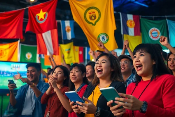 Fans watching live matches on ca khia tv, showcasing excitement and engagement.