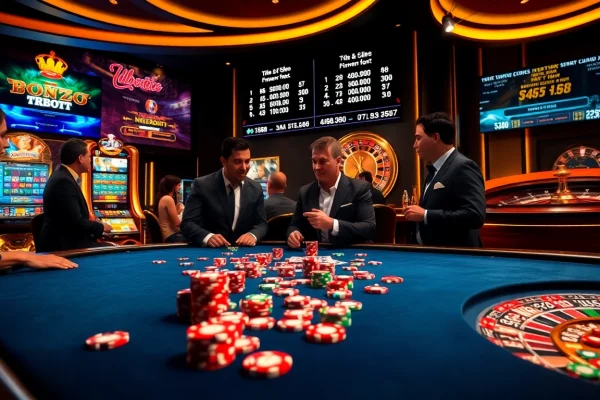 Engage with the excitement of tỷ số 7m scores at a vibrant casino with poker tables and slots.
