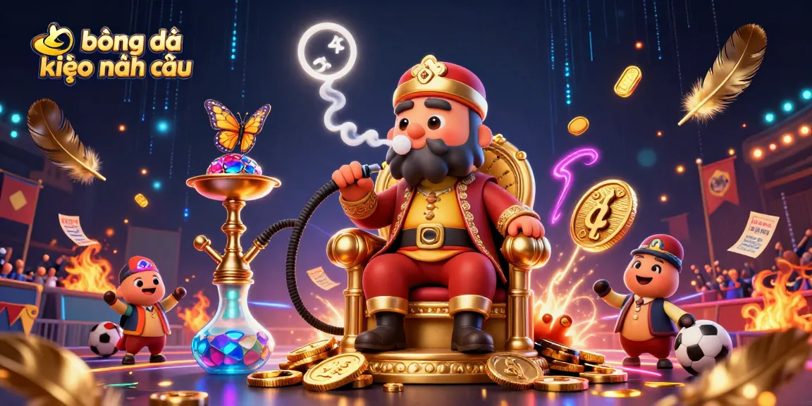Engage in bóng đá kèo nhà cái with vibrant symbols and dynamic elements that highlight sports betting.