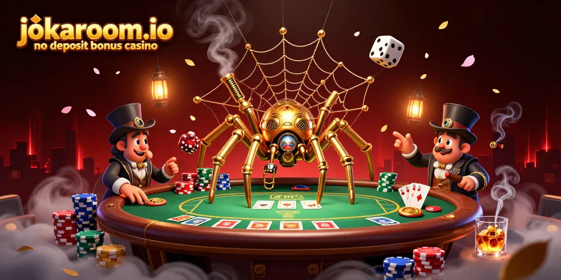 Engage with the vibrant jokaroom.io no deposit bonus casino scene featuring lucky game elements and a whimsical atmosphere.