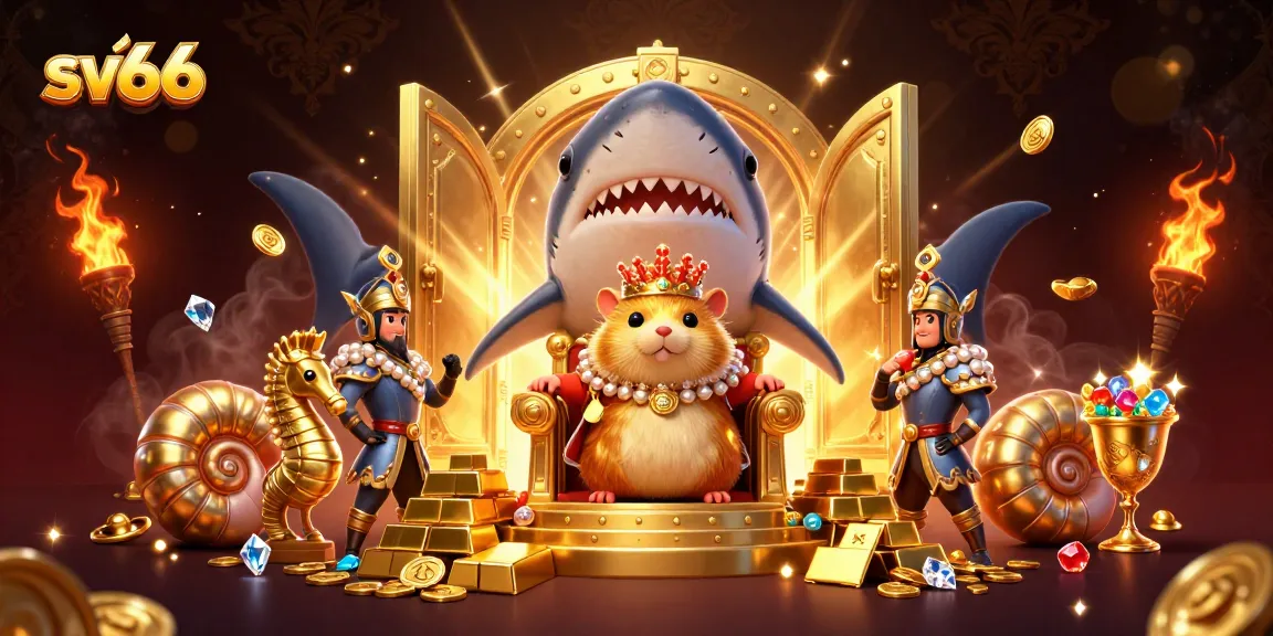 Win big at sv66 with an exciting 3D illustration showcasing a thrilling casino atmosphere filled with treasures.