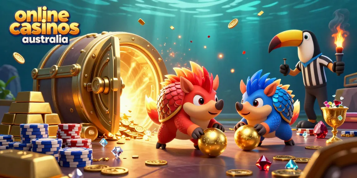 Engage with exciting gameplay at online casinos Australia while rival pangolins battle for golden riches.